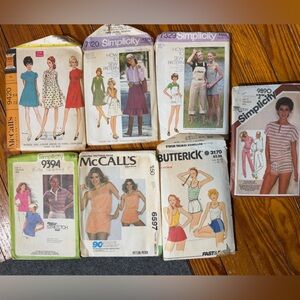 Vintage sewing patterns: mccalls, simplicity, butterick